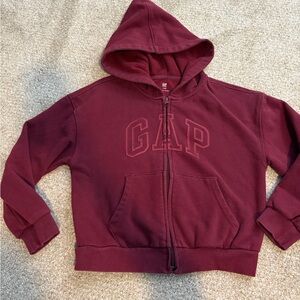 GAP Kids Maroon/Burgundy Zip-Up Hoodie